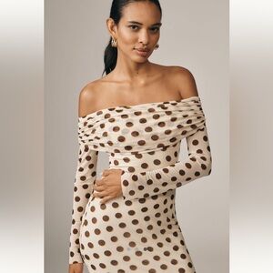 NWT never worn** Anthropologie Off-Shoulder Dress AFRM Long Sleeve